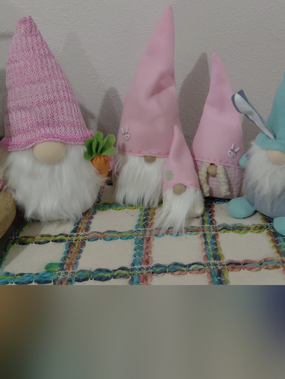 Pink & Aqua Gnome Plush Set